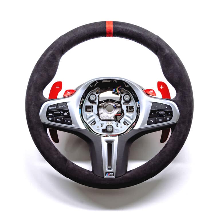 PaddleShifterz Aluminium gloss red paddle shifters with M4 CSL Steering wheel