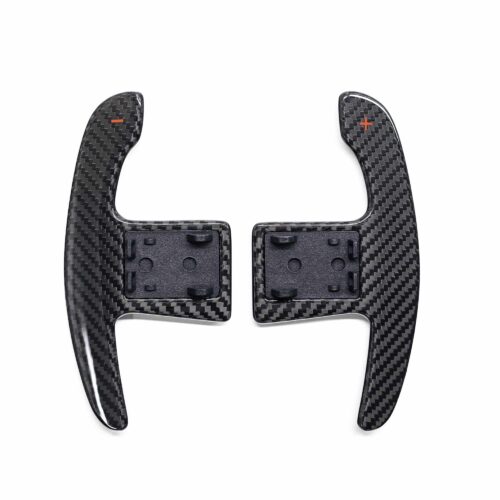 PaddleShifterz carbon fiber paddle shifters for G series and Toyota Supra photographed from the top