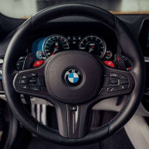 PaddleShifterz Carbon Fiber paddle shifters in BMW F90 M5 Competition