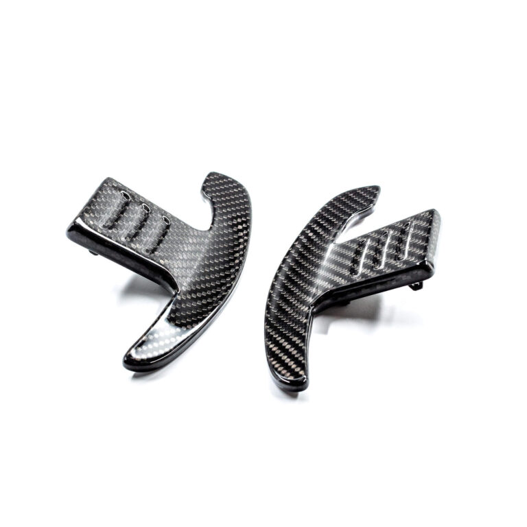 PaddleShifterz carbon fiber paddle shifters for G series and Toyota Supra photographed from the back