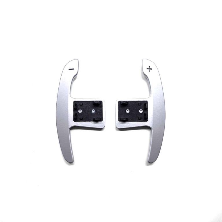Aluminium gloss silver paddle shifters for BMW g series like the G80 M3