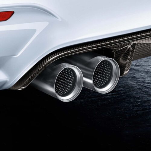 OEM BMW M Performance Tailpipe Titanium - F8X - 18302358111 on a BMW F82 M4