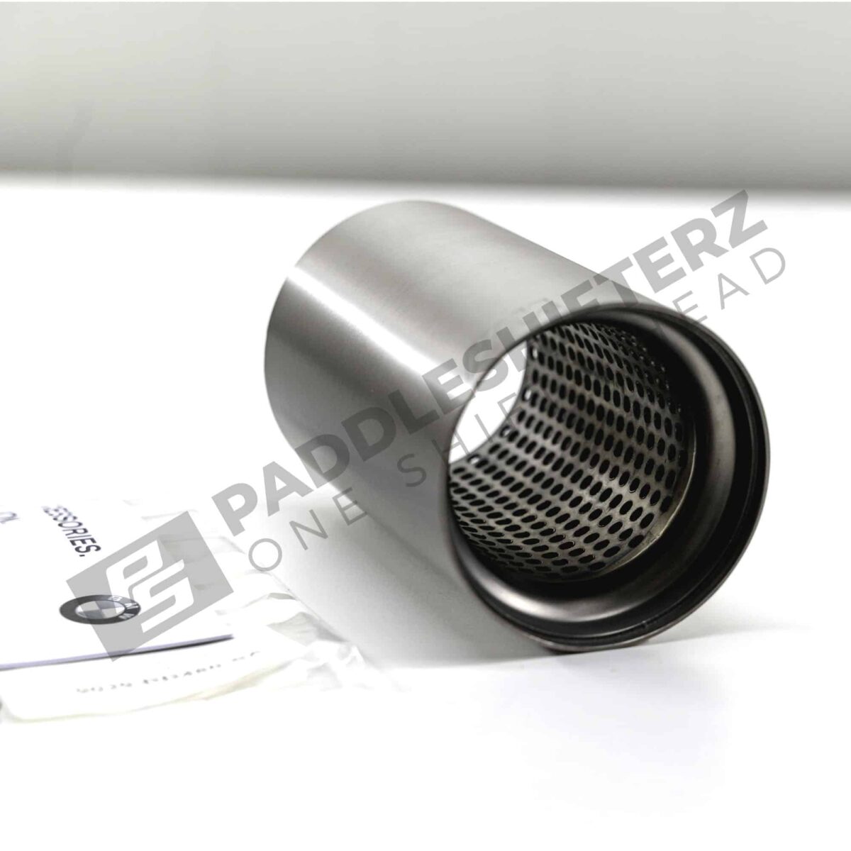 Bottom view of the OEM BMW M Performance Tailpipe Titanium - F8X - 18302358111