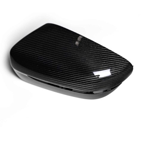 OEM BMW M Performance carbon fiber mirror caps 51162466669 51162466670 photographed from the top