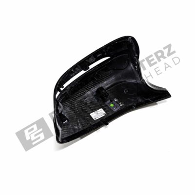 Rear view of the OEM BMW M Performance Carbon fiber Mirror caps - 51162446822