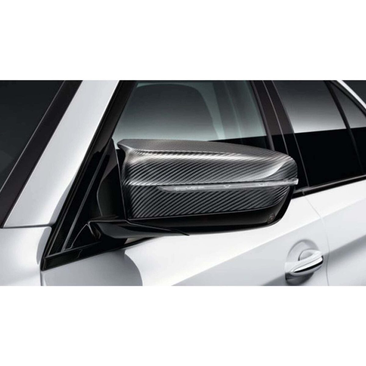 OEM BMW M Performance Carbon Mirrors - 51162446821-51162446822 mounted onto a BMW F90 M5
