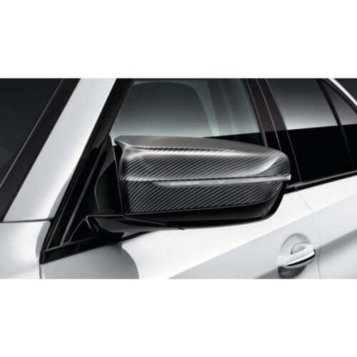 OEM BMW M Performance Carbon Mirrors - 51162446821-51162446822 mounted onto a BMW F90 M5