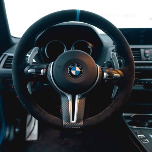 Alternative view of OEM BMW M Performance alcantara steering wheel - 32302344147