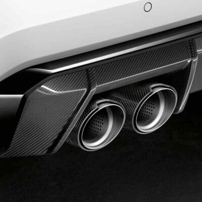 OEM BMW M Performance carbon fiber, titanium exhaust tips