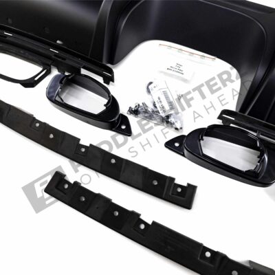 Close up of the accessories of MINI JCW rear diffuser kit - 51192339046, 51192339047