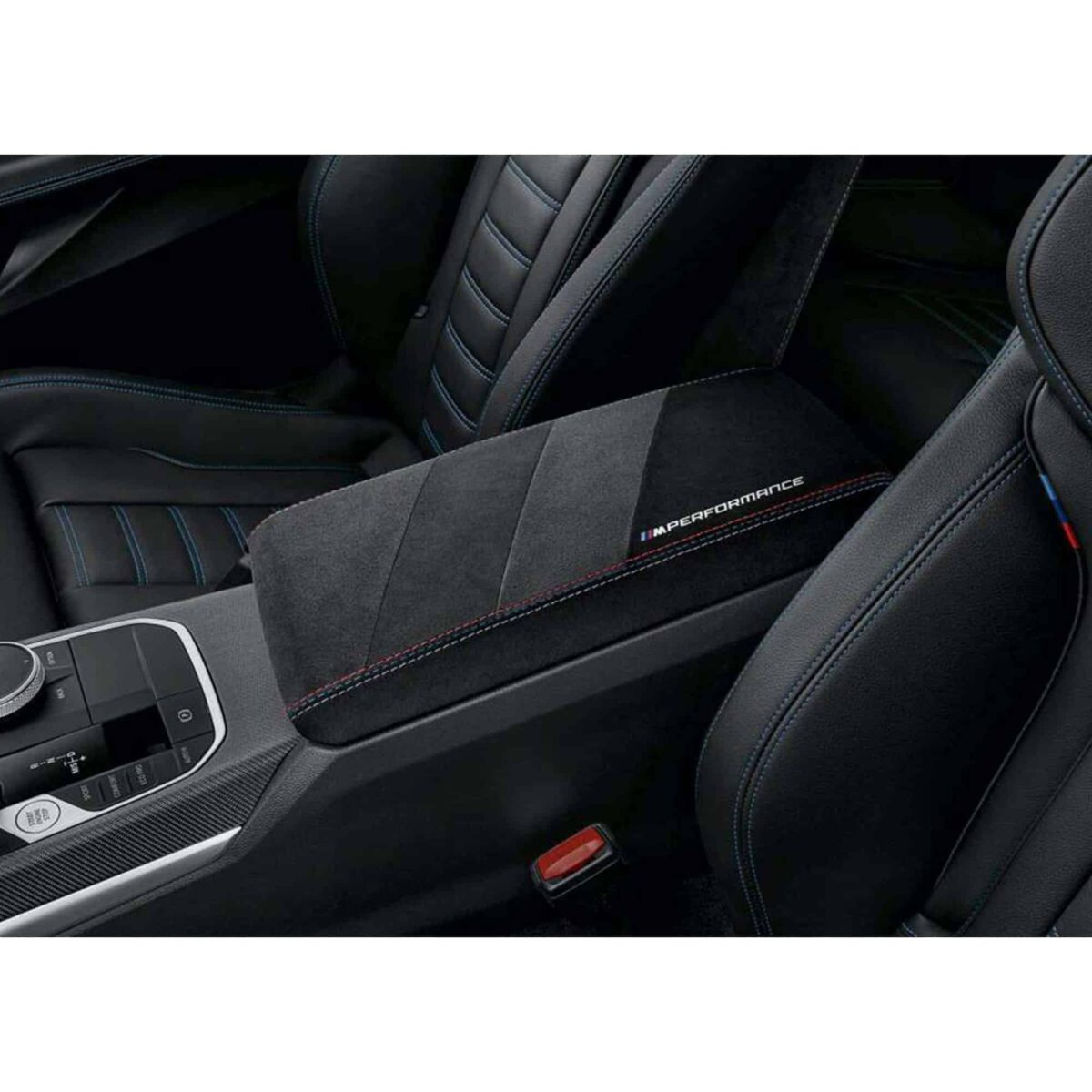 paddleshifterz oem bmw m performance alcantara armlehne installiert in einem BMW