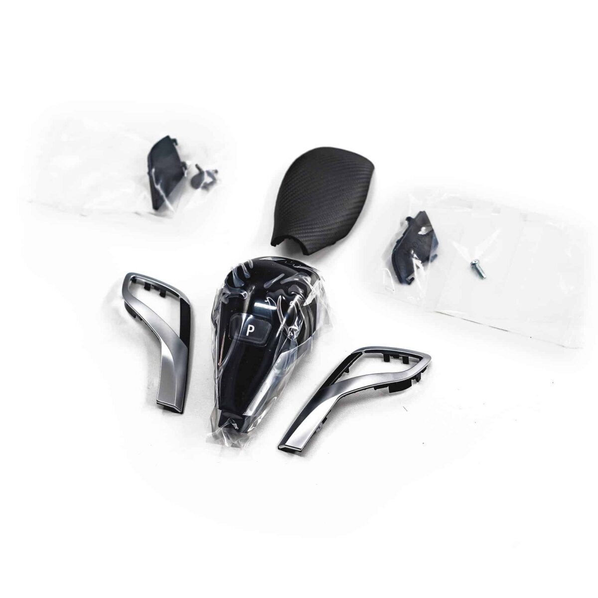 All parts of OEM BMW M Performance Gear shifter, carbon - 61315A40305 from the side
