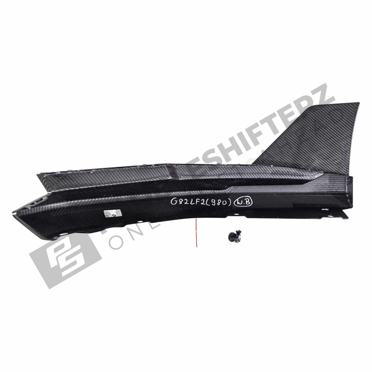 Rear view of OEM BMW M Performance carbon fiber Aero rear winglets 51195A1B169