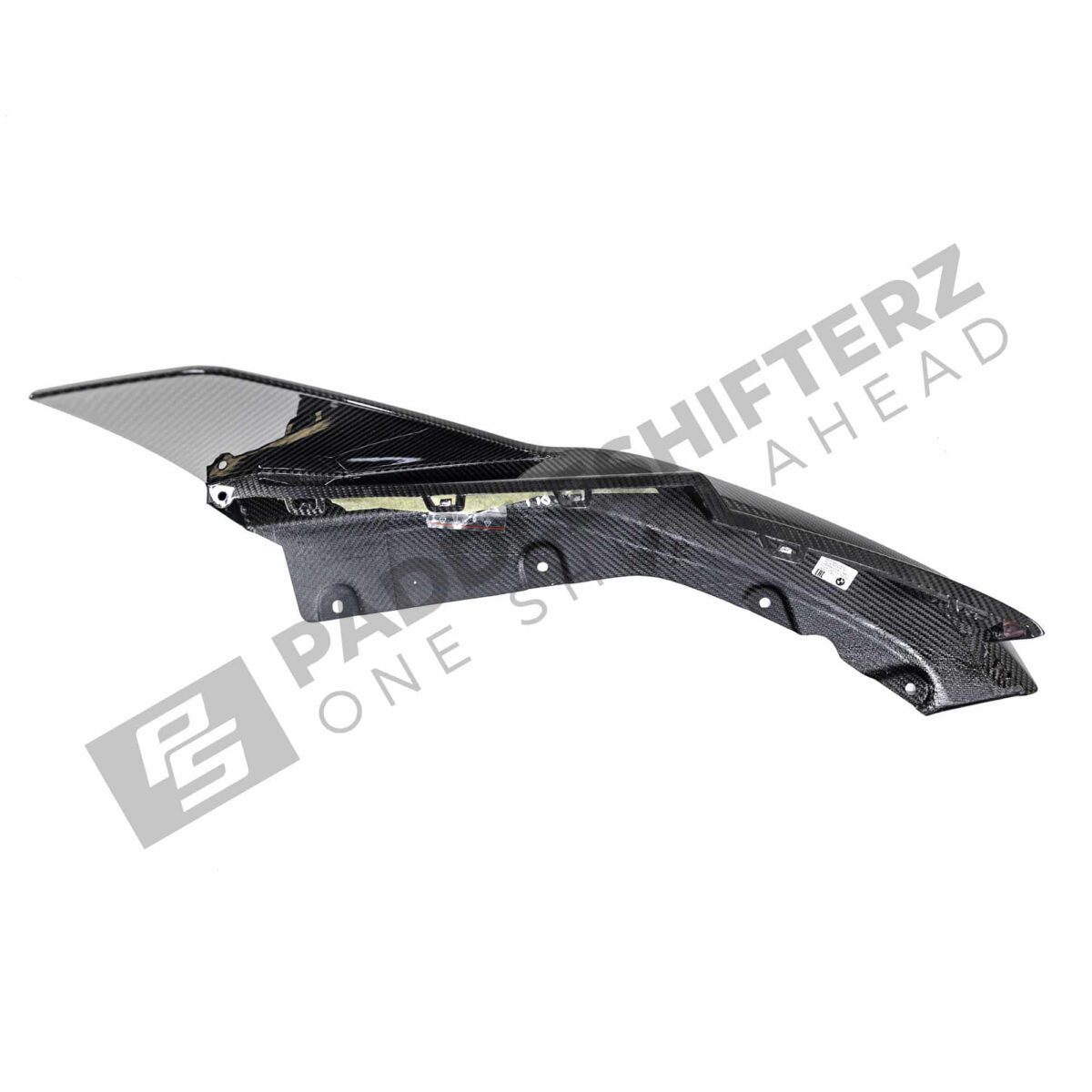 Top view of Rear view of OEM BMW M Performance carbon fiber Aero rear winglets 51195A1B169