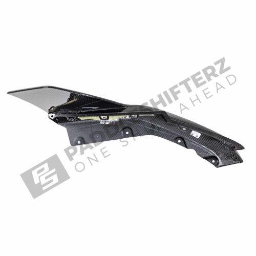 Top view of Rear view of OEM BMW M Performance carbon fiber Aero rear winglets 51195A1B169