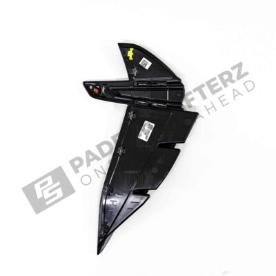 OEM BMW M performance carbon fiber side trim, left side rear full view