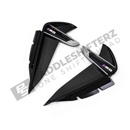 OEM BMW M Performance carbon fiber side vent trim - M8 side view