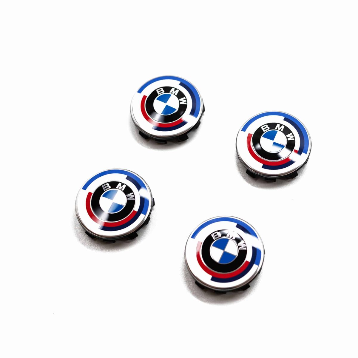OEM BMW Wheel Center Caps 50 Year M 56mm 36125A57484