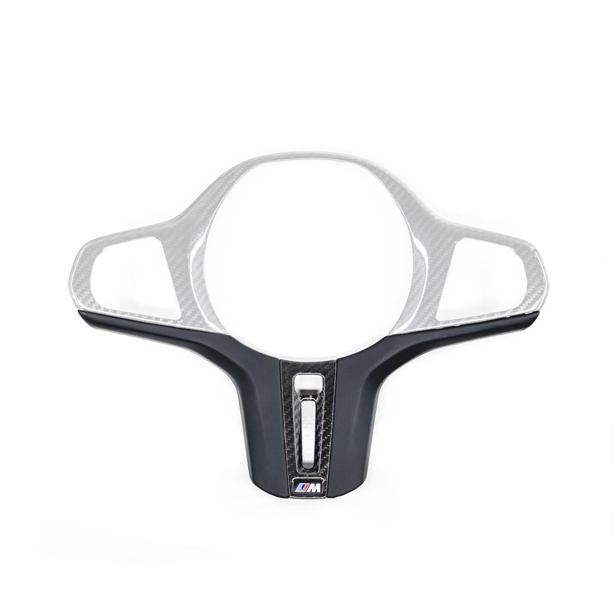 Ein Bild von einer OEM BMW M Carbon-Lenkungsunterverkleidung mit Heizung 32309882893 für BMW M Modelle