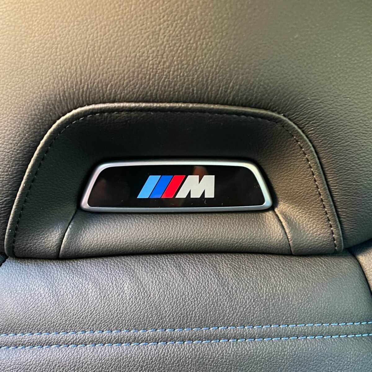 OEM BMW X3M illuminated seat M badge emblem - 52108745038 - Image 2
