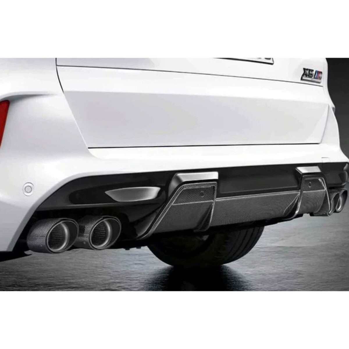 OEM BMW M Performance F95 X5M : F96 X6M Carbon Rear Diffuser - 51125A130B0