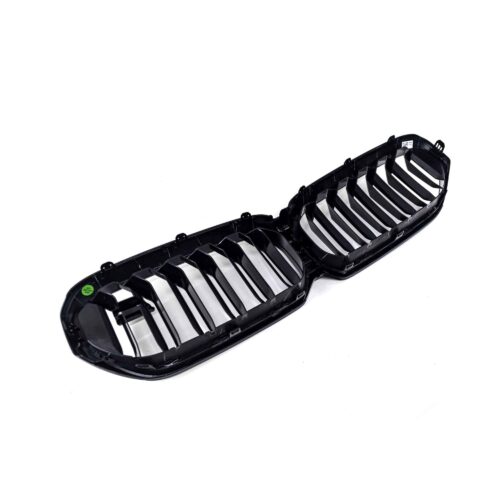 OEM BMW F90 M5 Comeptition Gloss Black Grill with front facing camera rear view from the side