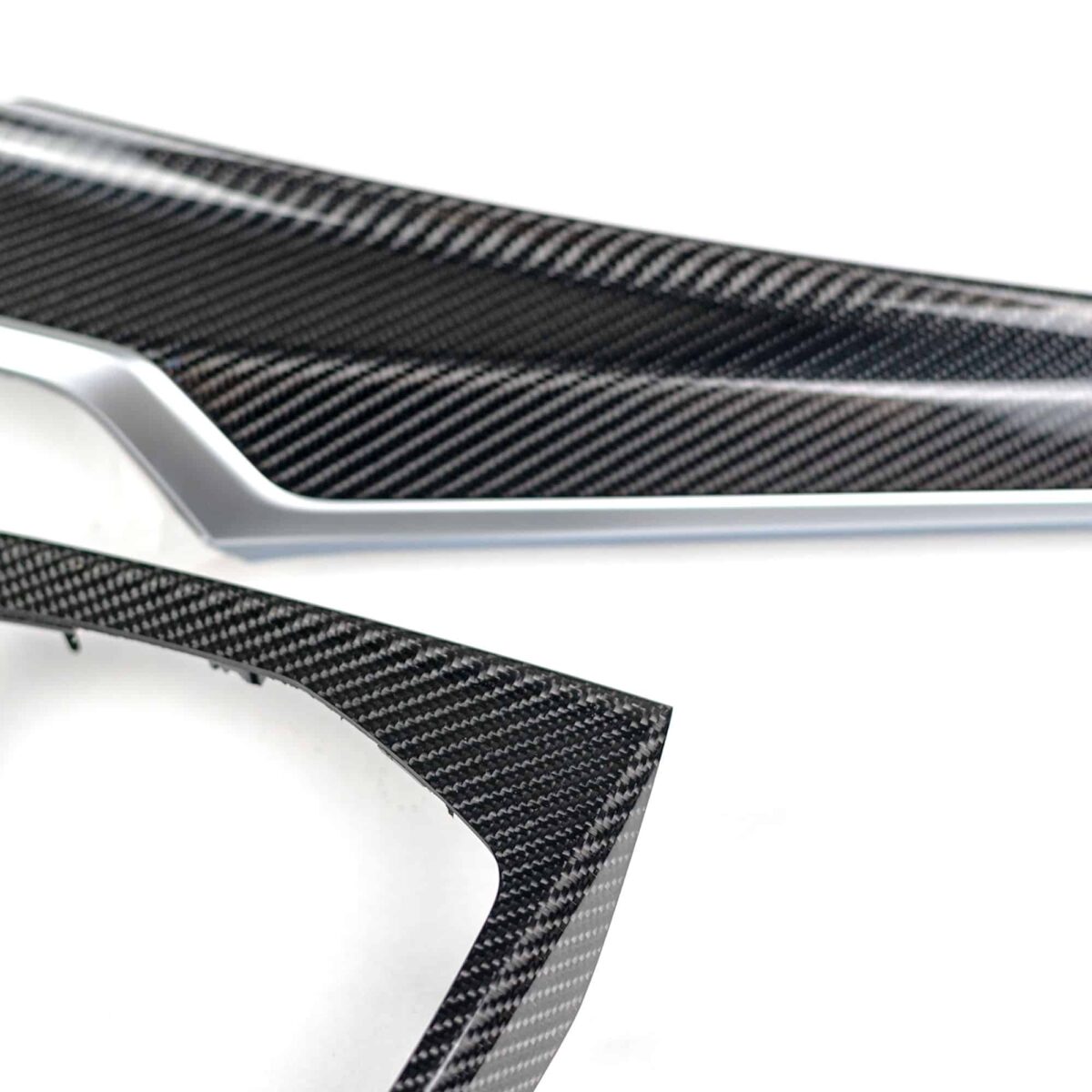 OEM BMW Gloss carbon fiber interior trim kit, curved display – Bild 5