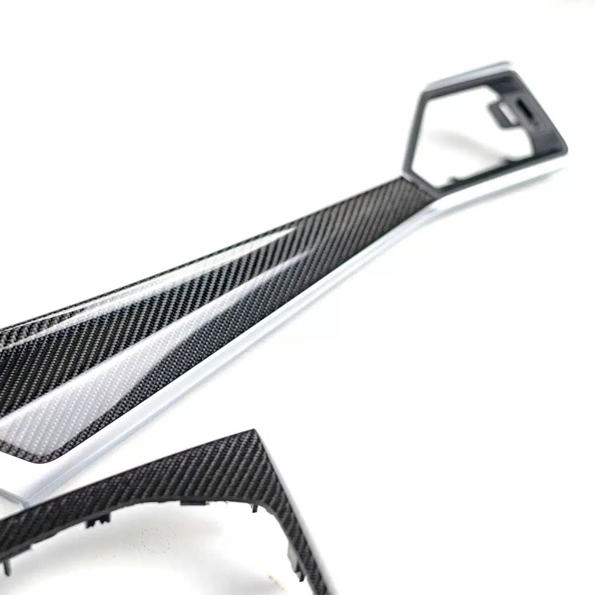 OEM BMW Gloss carbon fiber interior trim kit, curved display
