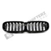 Top front view of OEM BMW M Perf F90 LCI Carbon front grille – 51712469540
