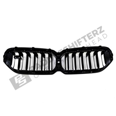 Rear view of the OEM BMW M Perf F90 LCI Carbon front grille – 51712469540