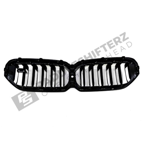 Rear view of the OEM BMW M Perf F90 LCI Carbon front grille – 51712469540