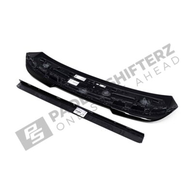 Bottom side view of OEM BMW M Performance Gloss black roof spoiler – 51622473006