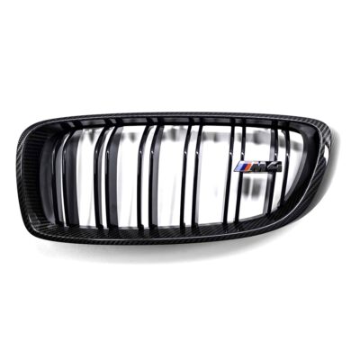 Alternative view of OEM BMW M Performance carbon fiber kidney grilles M4