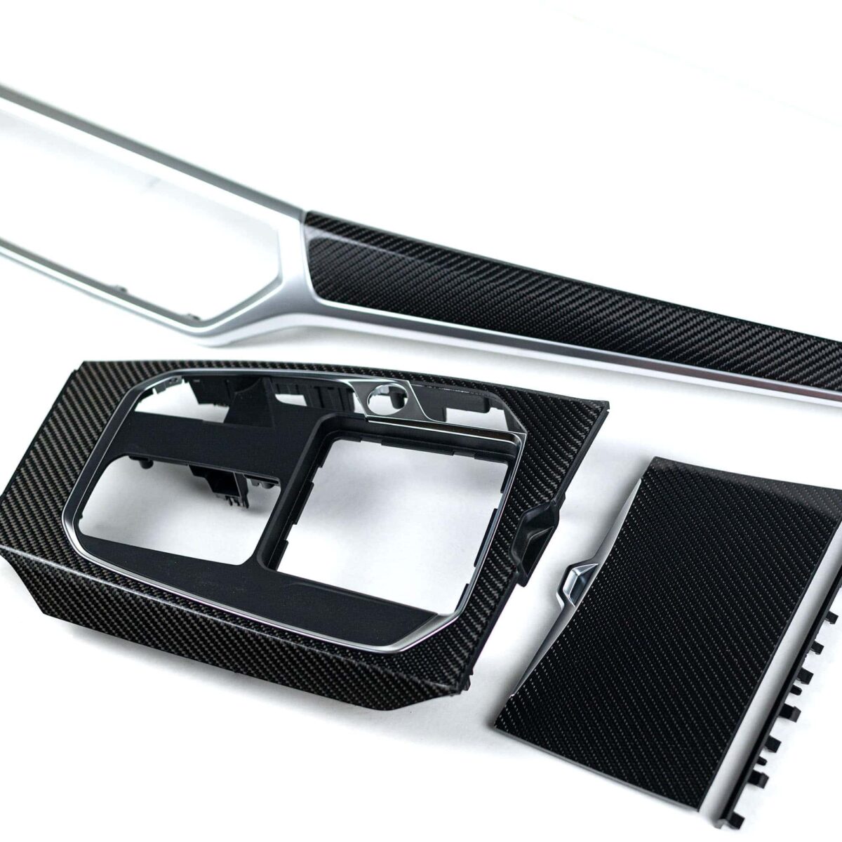 OEM BMW Gloss carbon fiber interior trim kit – G80, G82 Manual - Image 9