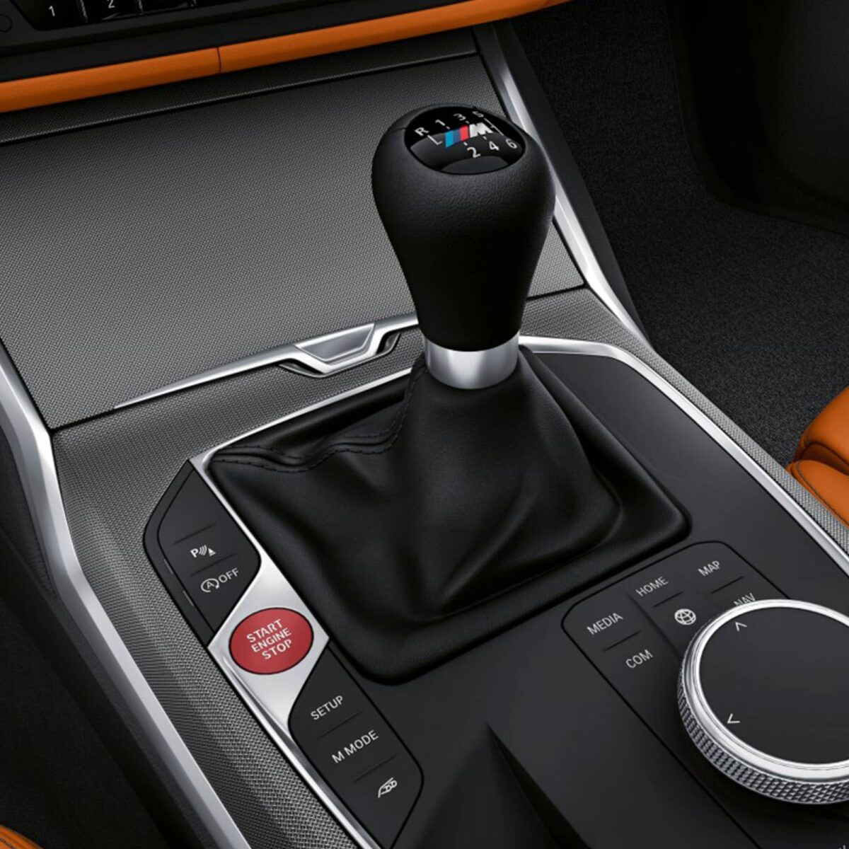 OEM BMW G8X leather manual shift knob 2511809717425118097974