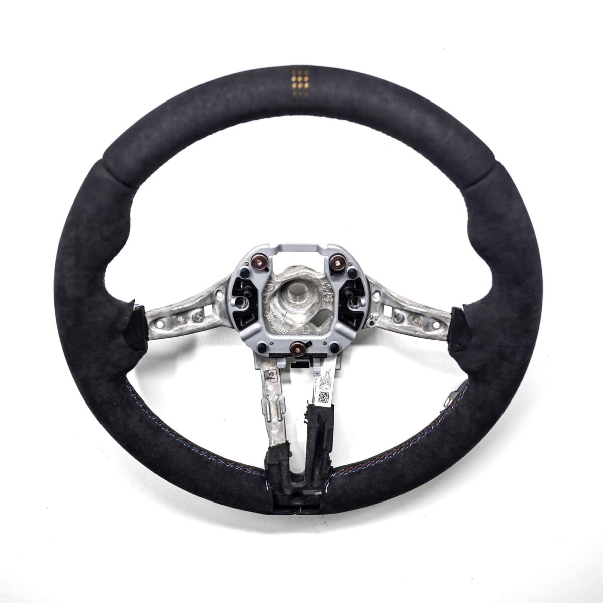 paddleshifterz oem BMW F82 M4 GTS alcantara steering wheel 32307990790 photographed on a white background