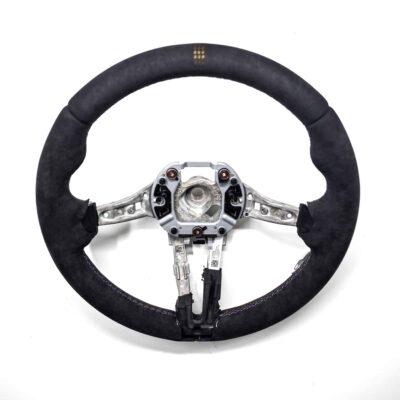 paddleshifterz oem BMW F82 M4 GTS alcantara steering wheel 32307990790 photographed on a white background
