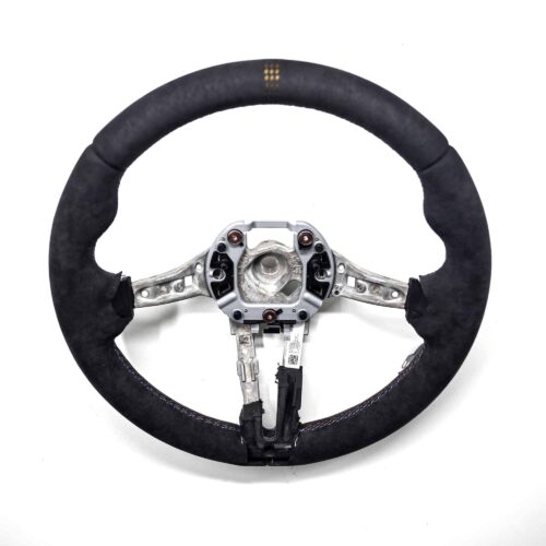 paddleshifterz oem BMW F82 M4 GTS alcantara steering wheel 32307990790 photographed on a white background