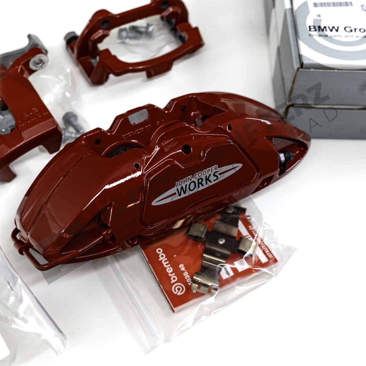 Caliper view of OEM MINI JCW Big Brake Retrofit Kit JCW F5X – 34112352872