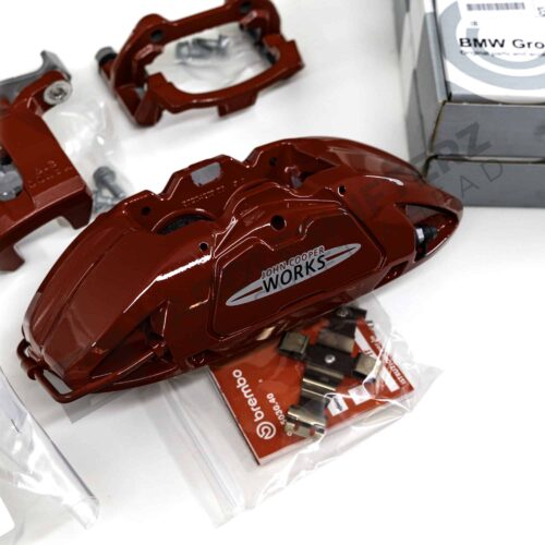 Caliper view of OEM MINI JCW Big Brake Retrofit Kit JCW F5X – 34112352872
