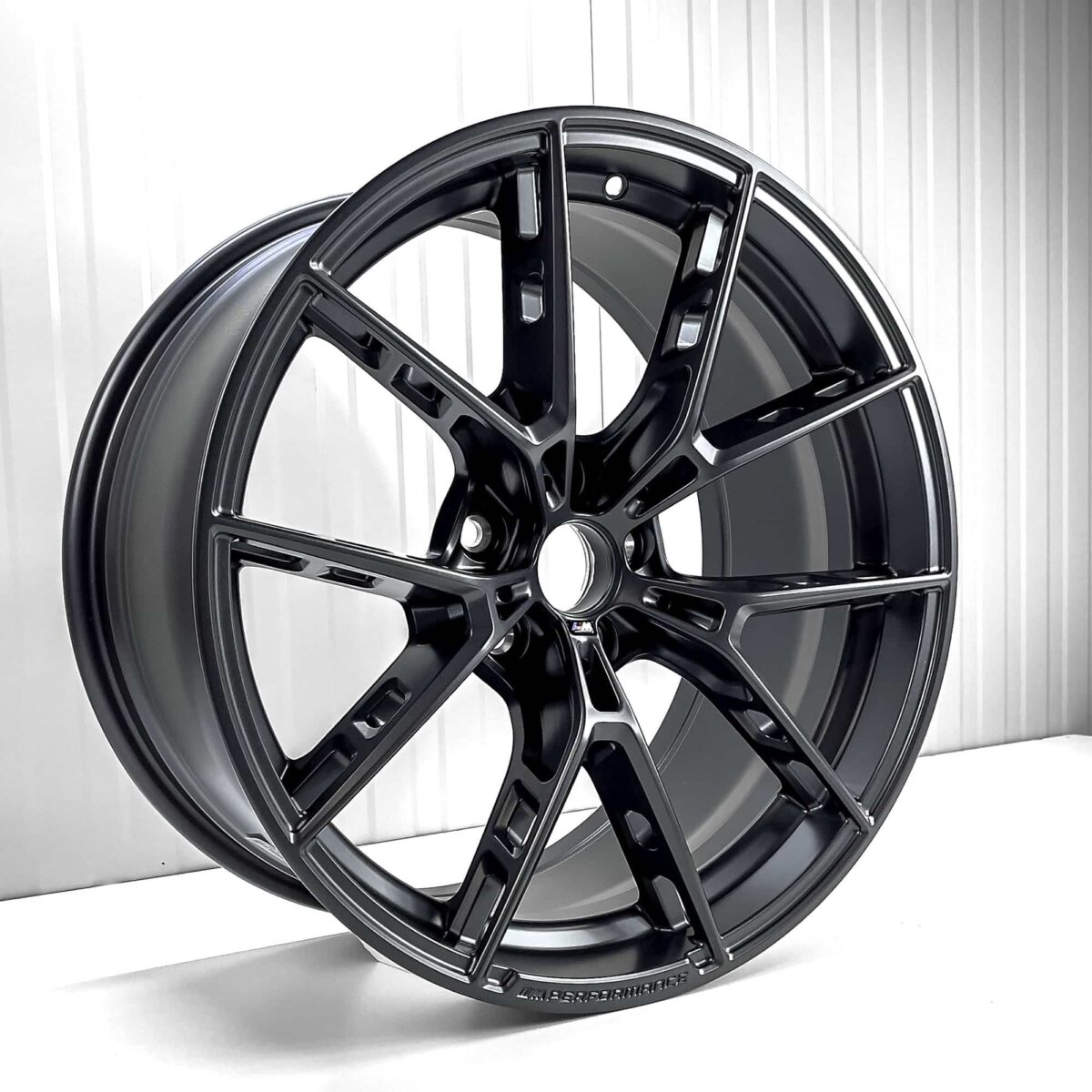 PaddleShifterz OEM BMW Forged 963M in Frozen Gunmetal wheel - 36108746990 photographed from the front