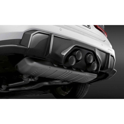 PaddleShifterz OEM BMW M Performance Carbon fiber rear diffuser for M Performance exhaust - 51195A198B5