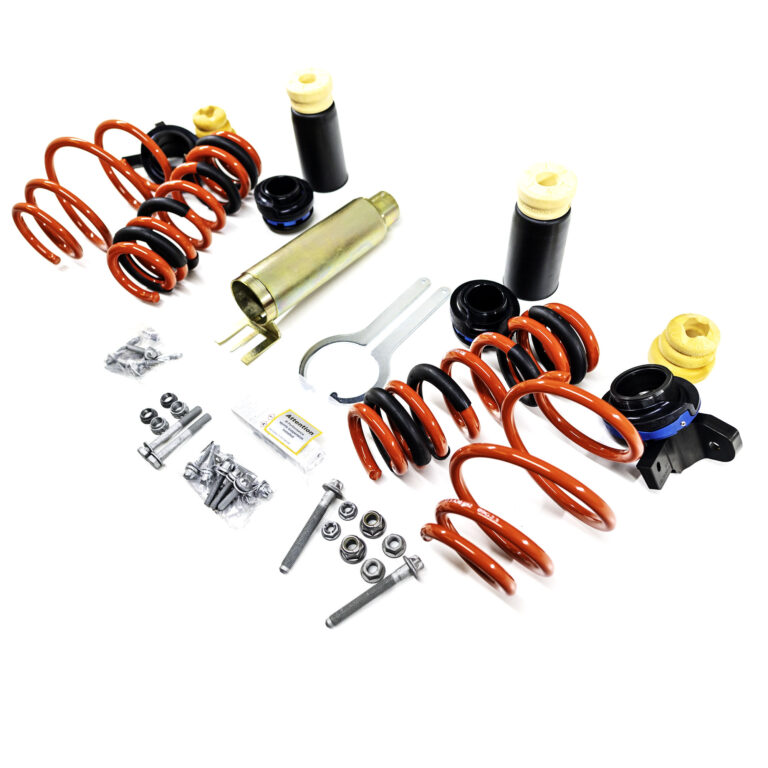 Side view of the OEM BMW M Performance suspension lowering Kit - 31305A2D979