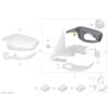 Diagram of PaddleShifterz OEM BMW Gloss black supporting ring for M Mirror caps - G26