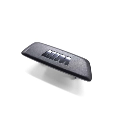 OEM BMW seat emblem in matte black finish - 52108098996