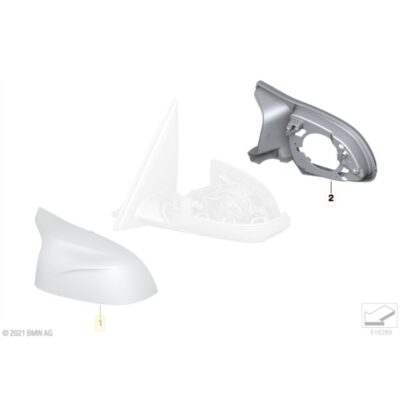 OEM BMW Gloss black supporting ring for :::M Mirror caps - G Series - 51168071003, 51168071004