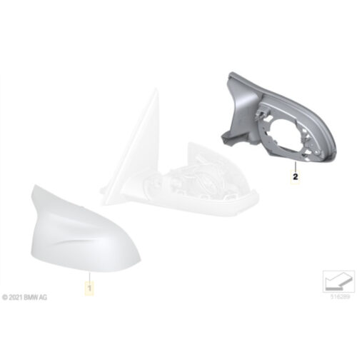 OEM BMW Gloss black supporting ring for :::M Mirror caps - G Series - 51168071003, 51168071004