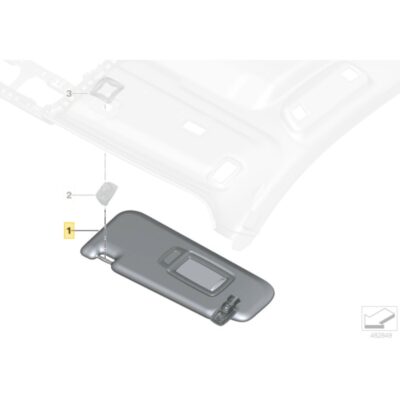 OEM BMW Sonnenblendensatz anthrazit F97 F98 G01 G02 (ohne Sicherheitsaufkleber) - 51168071069-51168071072