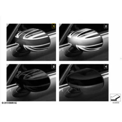 OEM MINI Union Jack Mirror Cover LHD and RHD, F54-F60