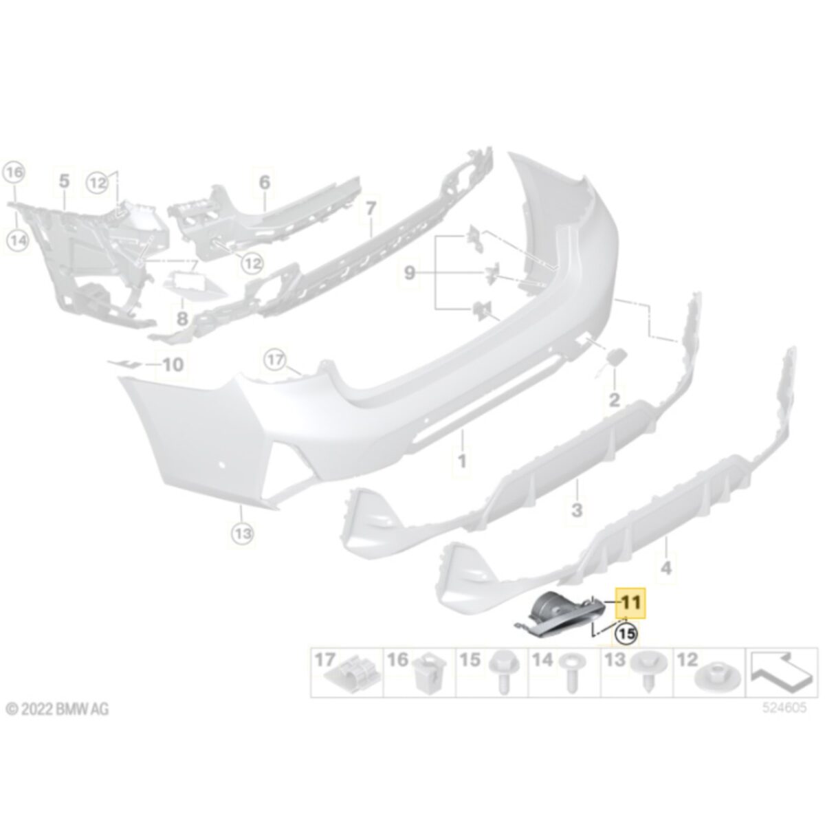 OEM BMW G2X LCI black chrome tailpipes - 51128093303-51128093304 – Bild 2